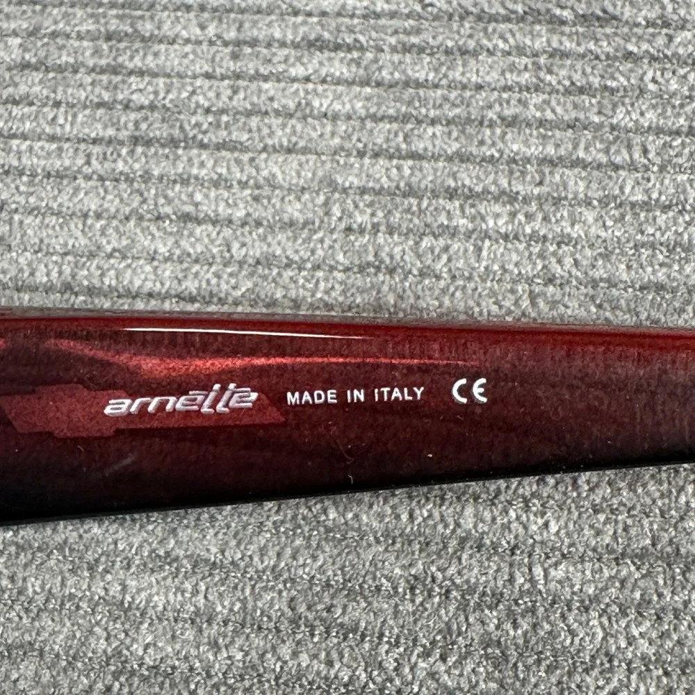Arnette Nomad Y2K Sunglasses Red Translucent Wrap 127-121/53 Made Italy Vintage
